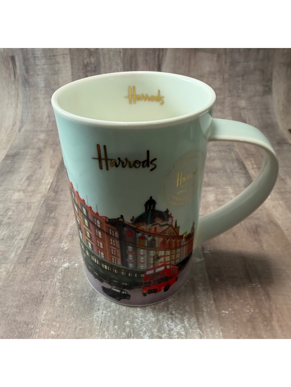 Harrods Colorful Corner Mug Harrods Knightsbridge Store London Coffee Cup NWOT